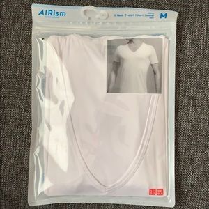 Uniqlo Airism Short Sleeve Tank - white M NWT